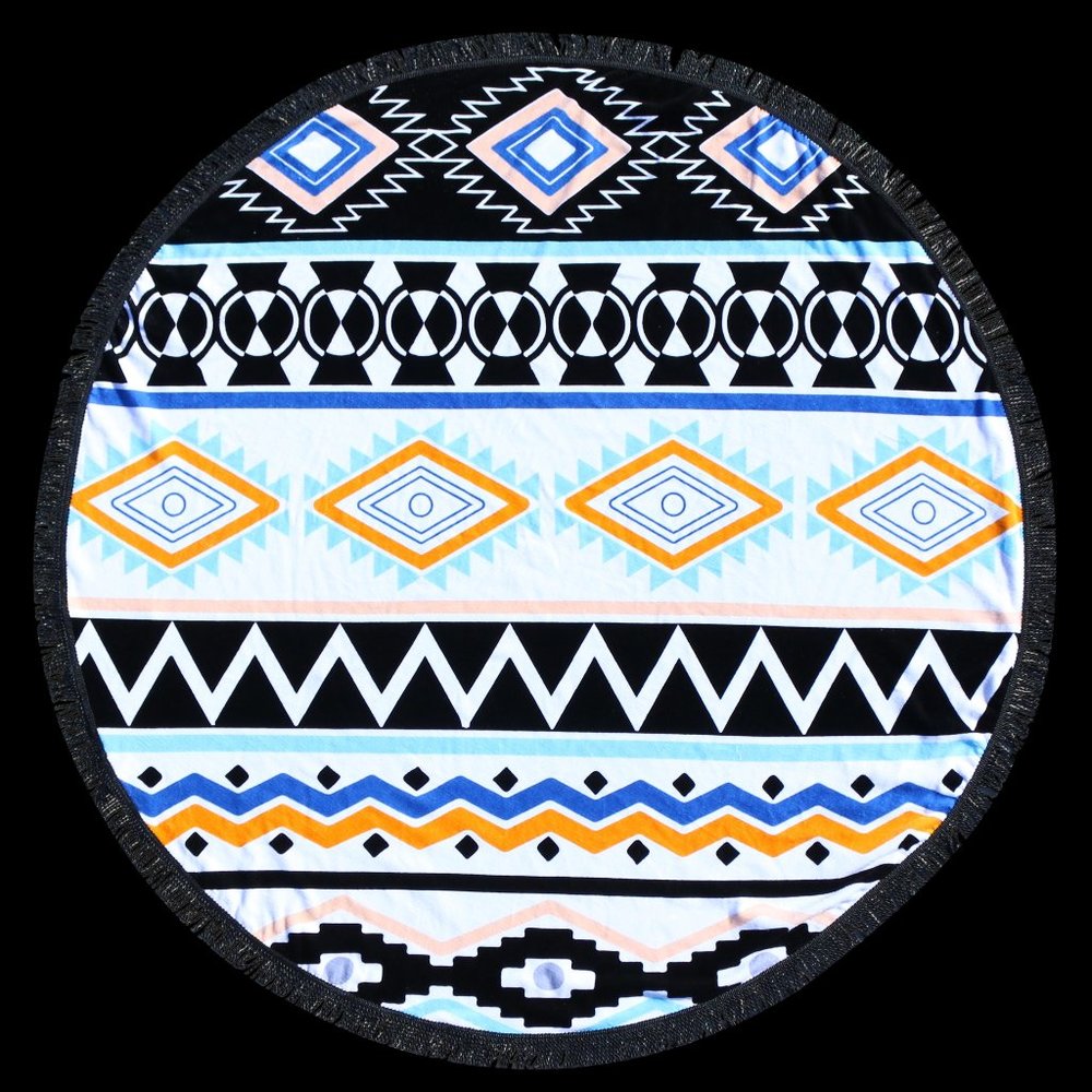 Oversized Bohemian Gypsy Soft Cute Cotton Round Beach Towel Large Blanket Hippy